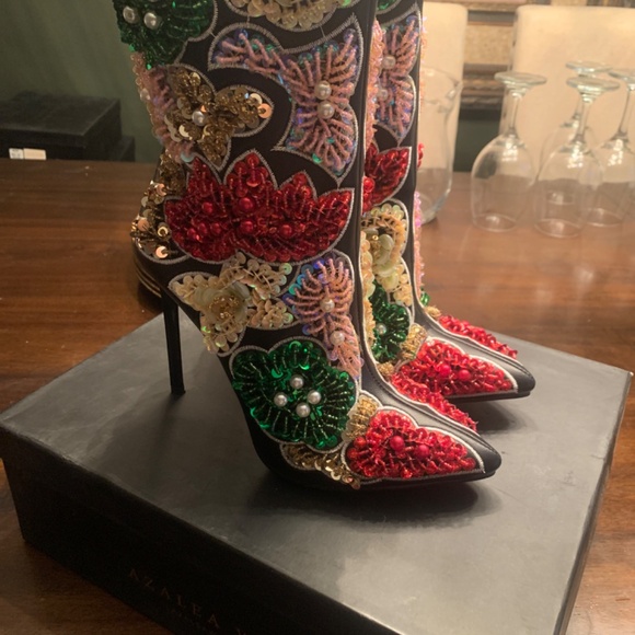 Azalea Wang Albany Embellished Steiletto Boot - Picture 2 of 6